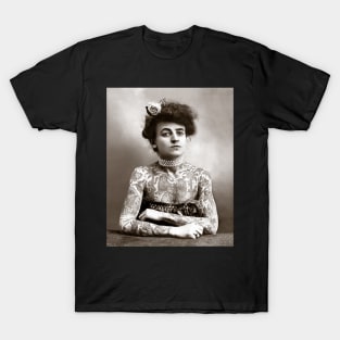 Tattooed Lady, 1907. Vintage Photo T-Shirt